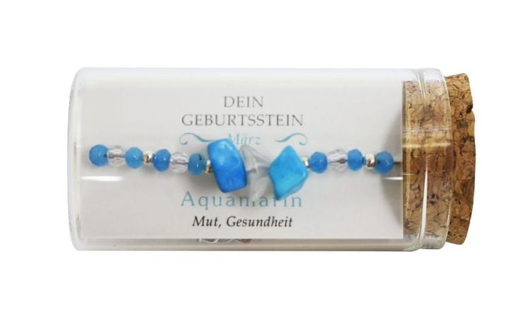 Produktbild: "M&auml;rz" Geburtsstein Armband im Gl&auml;schen