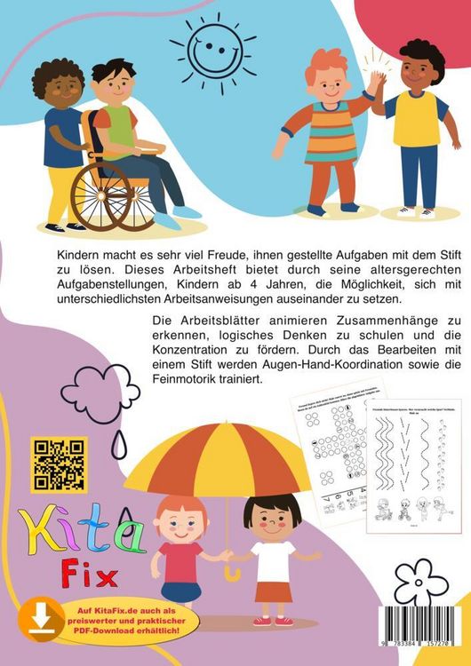 Produktbild: KitaFix-Kreativ: Arbeitsbl&auml;tter Freunde und Freundschaft (50 Ideen f&uuml;r Vorschule und Portfolio in Kindergarten und Kita)