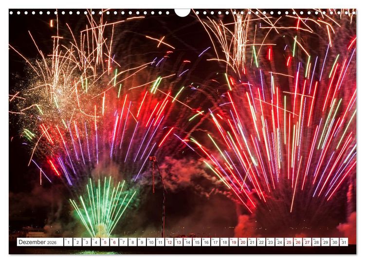 Produktbild: Feuerwerk - Kunstwerke am Himmel (Wandkalender 2026 DIN A3 quer), CALVENDO Monatskalender