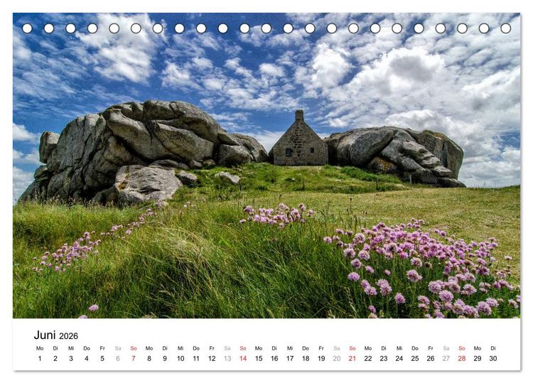 Produktbild: Bretonische Impressionen (Tischkalender 2026 DIN A5 quer), CALVENDO Monatskalender