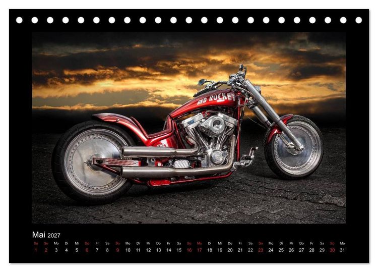 Produktbild: Motorrad-Tr&auml;ume &ndash; Chopper und Custombikes (Tischkalender 2027 DIN A5 quer), CALVENDO Monatskalender