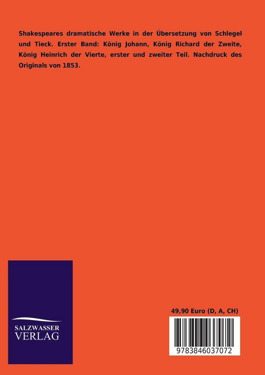 Produktbild: Shakespeares dramatische Werke
