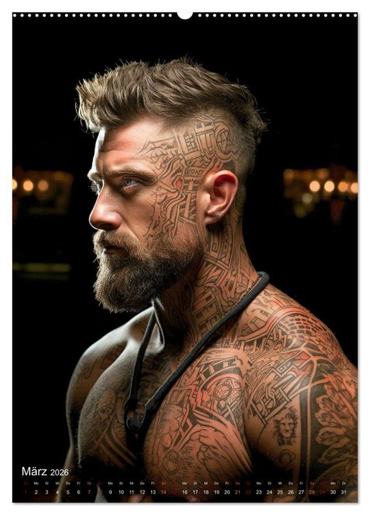 Produktbild: Tattoos Kunst auf der Haut (hochwertiger Premium Wandkalender 2026 DIN A2 hoch), Kunstdruck in Hochglanz