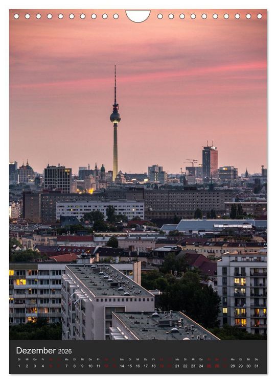 Produktbild: Berliner Fernsehturm - Magische Momente (Wandkalender 2026 DIN A4 hoch), CALVENDO Monatskalender