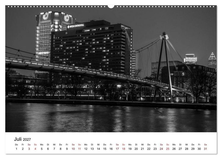 Produktbild: Frankfurt am Main bei Tag und Nacht (Wandkalender 2027 DIN A2 quer), CALVENDO Monatskalender