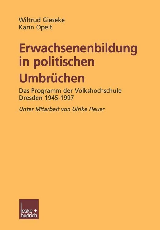 Produktbild: Erwachsenenbildung in politischen Umbr&uuml;chen