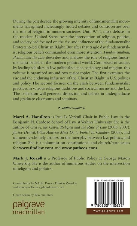 Produktbild: Fundamentalism, Politics, and the Law