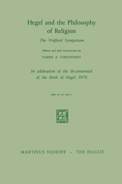 Produktbild: Hegel and the Philosophy of Religion