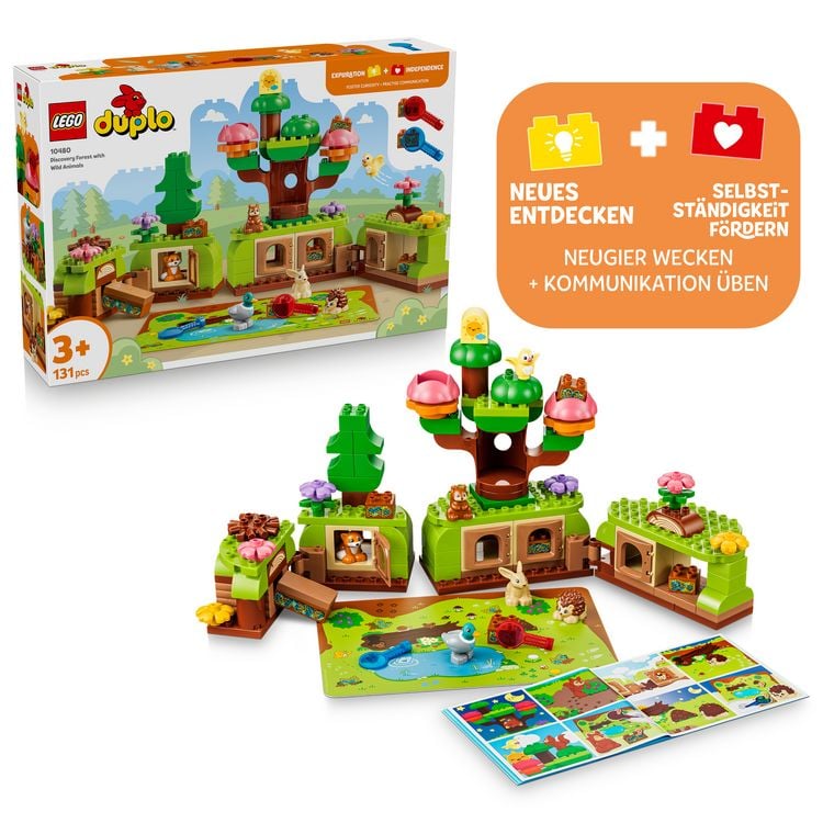 Produktbild: LEGO DUPLO 10480 Wald mit wilden Tieren, Bauspielzeug, Geschenkidee f&uuml;r Kleinkinder