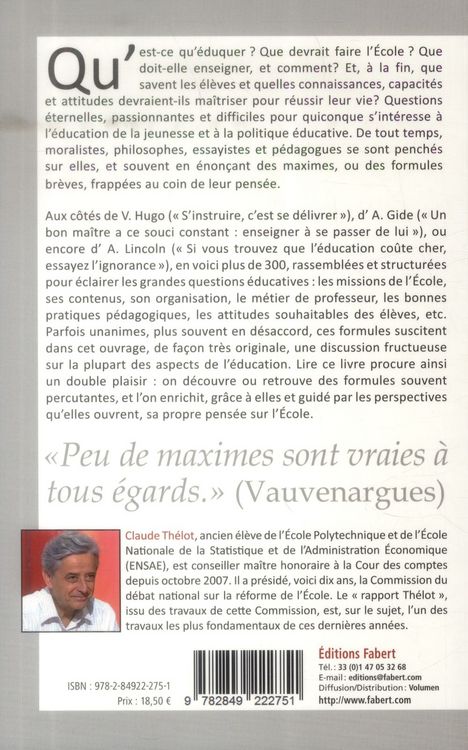 Produktbild: Maximes educatives et politique q