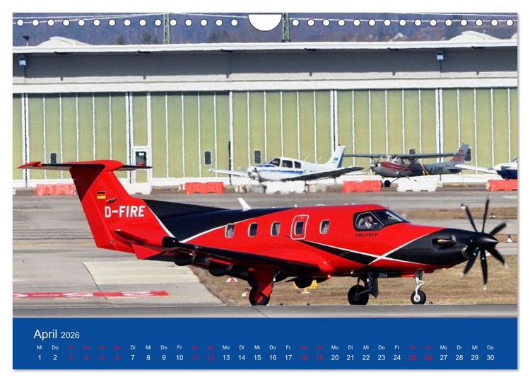 Produktbild: Besondere Flugzeuge am Flughafen Stuttgart (Wandkalender 2026 DIN A4 quer), CALVENDO Monatskalender