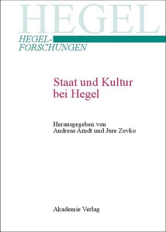 Produktbild: Staat und Kultur bei Hegel