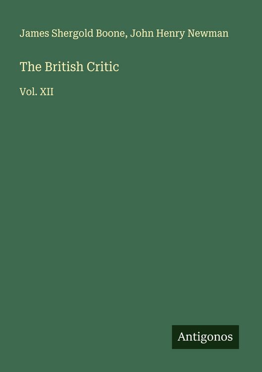 Produktbild: The British Critic