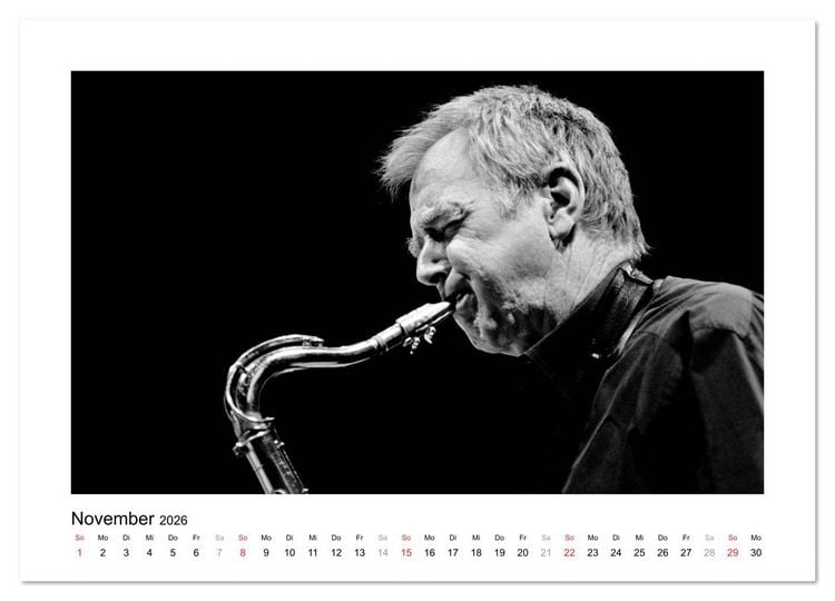 Produktbild: Jazztime (Wandkalender 2026 DIN A2 quer), CALVENDO Monatskalender