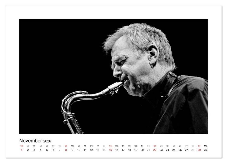 Produktbild: Jazztime (Wandkalender 2026 DIN A3 quer), CALVENDO Monatskalender