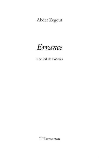 Produktbild: Errance