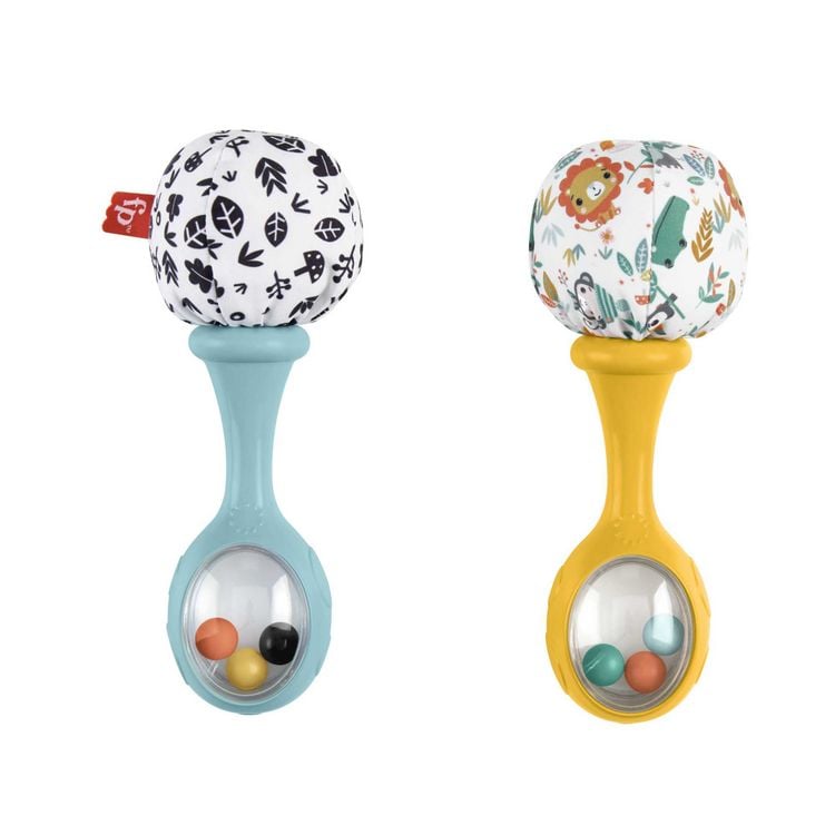 Produktbild: Fisher-Price Babys Rumba-Rasseln Spielzeug, 2er-Set f&uuml;r Babys ab 3 Monaten, ko