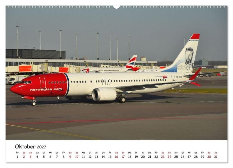 Produktbild: Ein Jahr in der Welt der Luftfahrt (hochwertiger Premium Wandkalender 2027 DIN A2 quer), Kunstdruck in Hochglanz