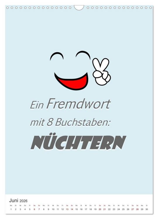 Produktbild: TRINKSPR&Uuml;CHE rund um Bier, Wein und Co. &hellip; (Wandkalender 2026 DIN A3 hoch), CALVENDO Monatskalender