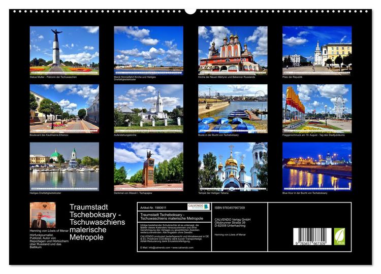 Produktbild: Traumstadt Tscheboksary - Tschuwaschiens malerische Metropole (hochwertiger Premium Wandkalender 2026 DIN A2 quer), Kunstdruck in Hochglanz