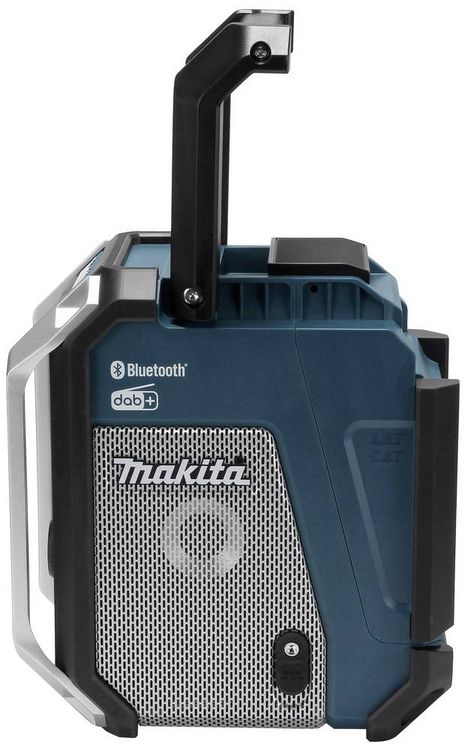 Produktbild: Makita DMR115 Baustellenradio DAB, DAB+ AUX, Bluetooth&reg;, USB spritzwassergesch&uuml;tzt, sto&szlig;fest T&uuml;rkis, Schwarz, Silber