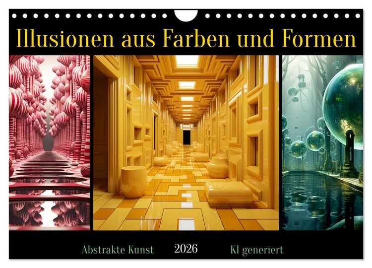 Produktbild: Illusionen aus Farben und Formen (Wandkalender 2026 DIN A4 quer), CALVENDO Monatskalender