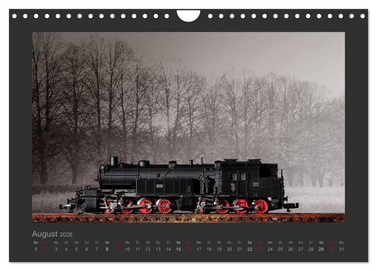 Produktbild: Dampflokomotiven in Spur N (Wandkalender 2026 DIN A4 quer), CALVENDO Monatskalender