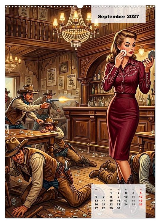 Produktbild: Zeitreise-Girls - Falsch gelandet (hochwertiger Premium Wandkalender 2027 DIN A2 hoch), Kunstdruck in Hochglanz