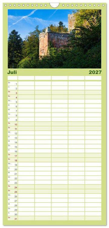 Produktbild: Familienplaner 2027 - Burg Wildenberg mit 5 Spalten (Wandkalender, 21 x 45 cm) CALVENDO