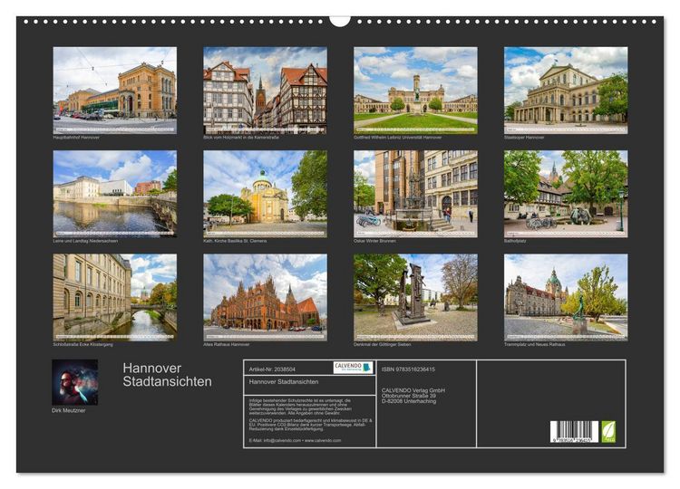 Produktbild: Hannover Stadtansichten (Wandkalender 2026 DIN A2 quer), CALVENDO Monatskalender