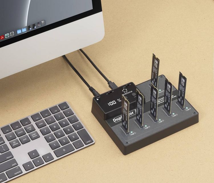 Produktbild: Renkforce RF-6BDS-350 5fach Festplatten-Kopierstation M.2 SATA 6 Gb/s, USB-C&reg;
