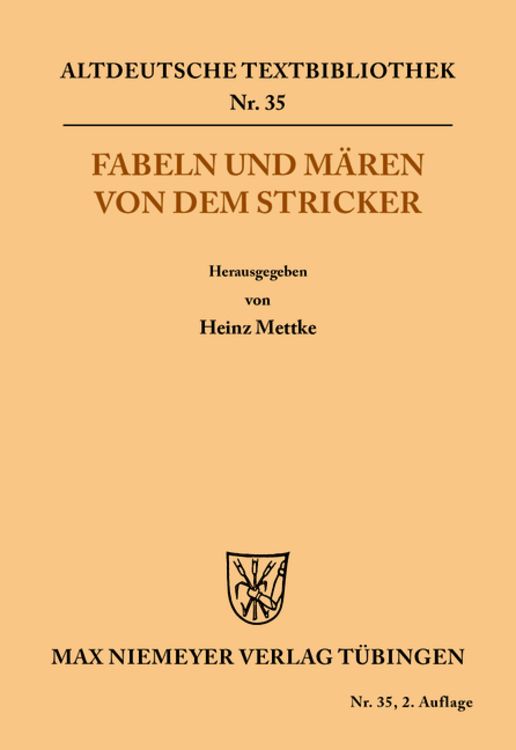 Produktbild: Fabeln und M&auml;ren von dem Stricker
