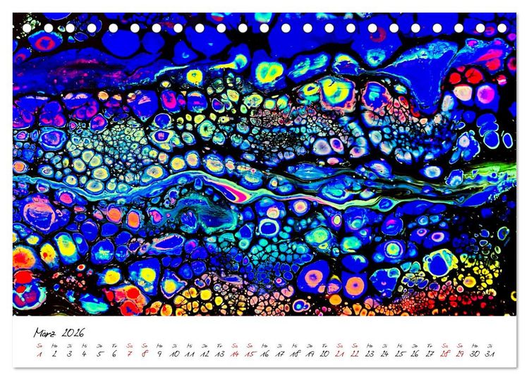 Produktbild: Abstrakte Regenbogen (Tischkalender 2026 DIN A5 quer), CALVENDO Monatskalender