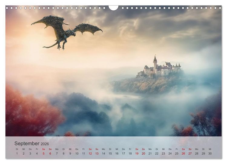 Produktbild: Im Land der sch&ouml;nen Drachen (Wandkalender 2026 DIN A3 quer), CALVENDO Monatskalender