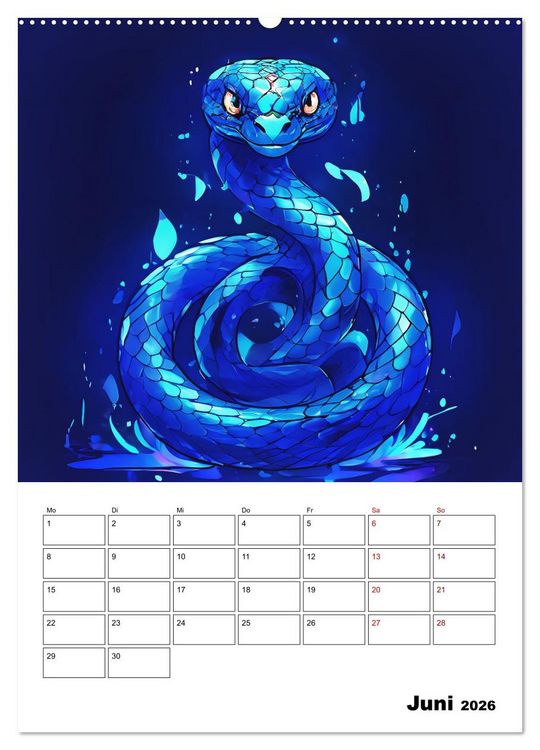 Produktbild: Tierisches Horoskop (Wandkalender 2026 DIN A2 hoch), CALVENDO Monatskalender