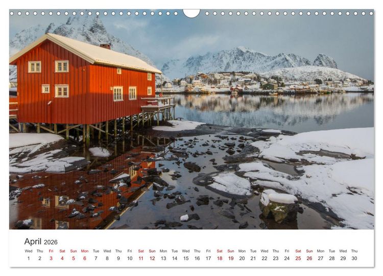 Produktbild: Lofoten Reflections in the water (Wall Calendar 2026 DIN A3 landscape), CALVENDO 12 Month Wall Calendar