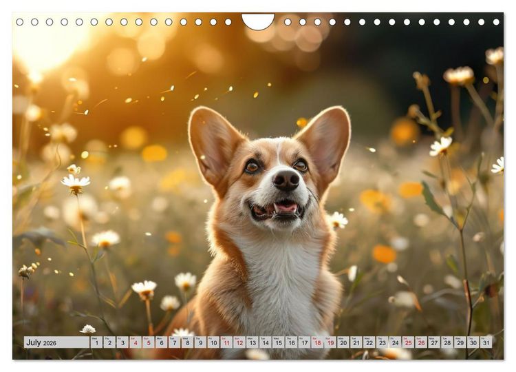 Produktbild: Corgis in Bloom (Wall Calendar 2026 DIN A4 landscape), CALVENDO 12 Month Wall Calendar