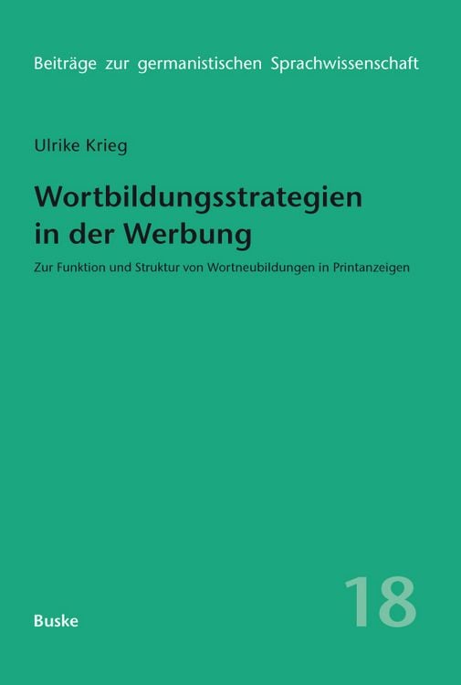 Produktbild: Wortbildungsstrategien in der Werbung
