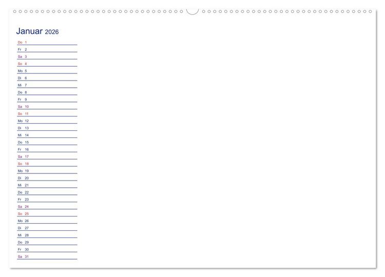 Produktbild: Farbiger Bastelkalender (hochwertiger Premium Wandkalender 2026 DIN A2 quer), Kunstdruck in Hochglanz