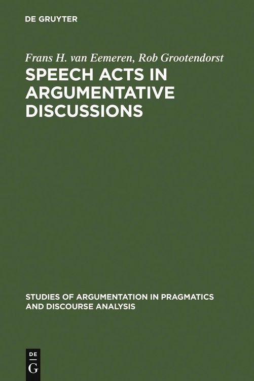 Produktbild: Speech Acts in Argumentative Discussions
