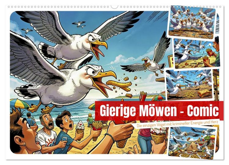 Produktbild: Gierige M&ouml;wen - Comic (Wandkalender 2027 DIN A2 quer), CALVENDO Monatskalender