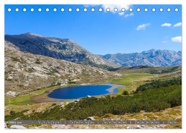 Produktbild: Weitwandern auf Korsika GR 20 (Tischkalender 2026 DIN A5 quer), CALVENDO Monatskalender