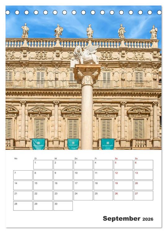Produktbild: Verona - Reiseplaner (Tischkalender 2026 DIN A5 hoch), CALVENDO Monatskalender