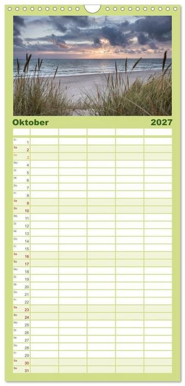 Produktbild: Familienplaner 2027 - D&auml;nemark - Mit dem Wohnmobil durch J&uuml;tland mit 5 Spalten (Wandkalender, 21 x 45 cm) CALVENDO