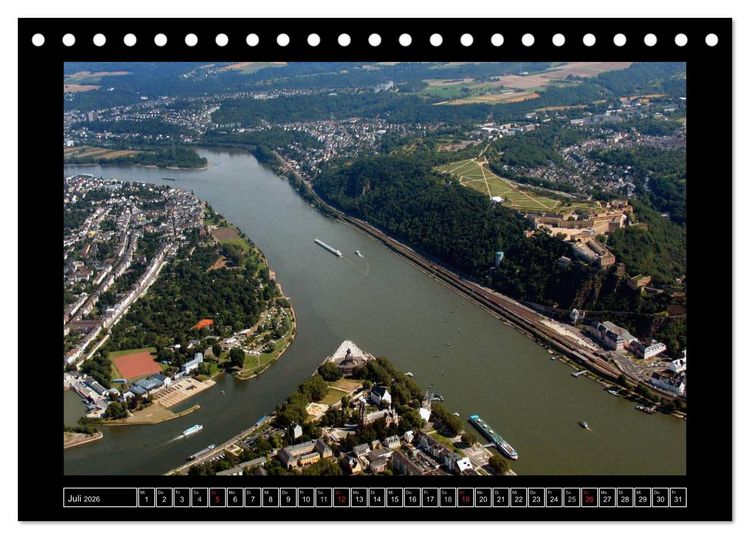 Produktbild: Deutschland aus der Vogelperspektive (Tischkalender 2026 DIN A5 quer), CALVENDO Monatskalender
