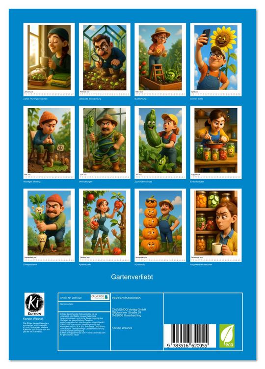 Produktbild: Gartenverliebt (Wandkalender 2026 DIN A4 hoch), CALVENDO Monatskalender