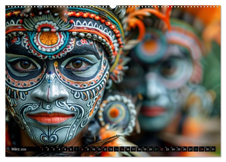 Produktbild: Faszination Bodypainting (Wandkalender 2026 DIN A2 quer), CALVENDO Monatskalender