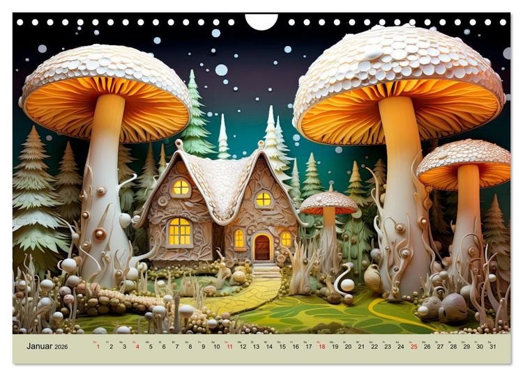 Produktbild: Magie der Pilze (Wandkalender 2026 DIN A4 quer), CALVENDO Monatskalender