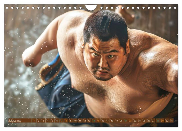 Produktbild: Sumo - Japans schwere Ringer (Wandkalender 2026 DIN A4 quer), CALVENDO Monatskalender