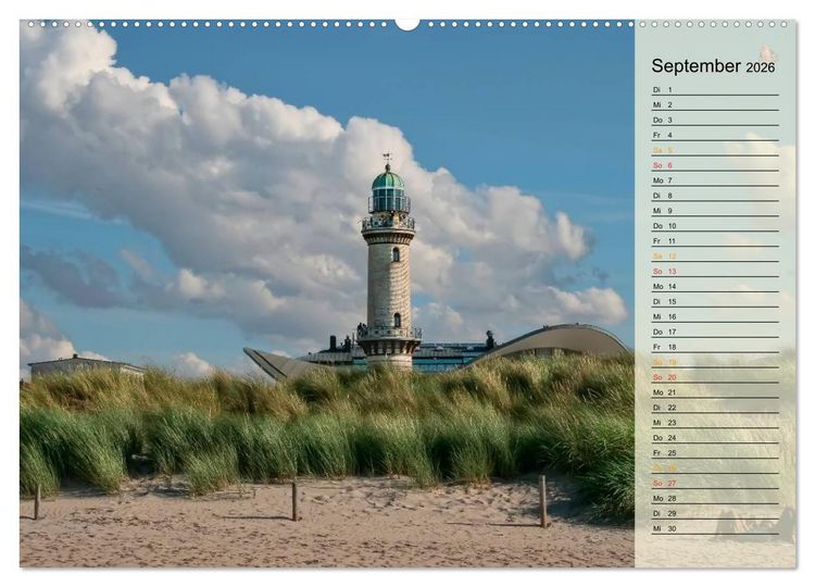 Produktbild: Leuchtt&uuml;rme - maritime Wegweiser in Deutschland (Wandkalender 2026 DIN A2 quer), CALVENDO Monatskalender